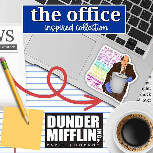 Kevin's Famous Chili The Office INSPIRED MATTE Finish Sticker (2 Versions)