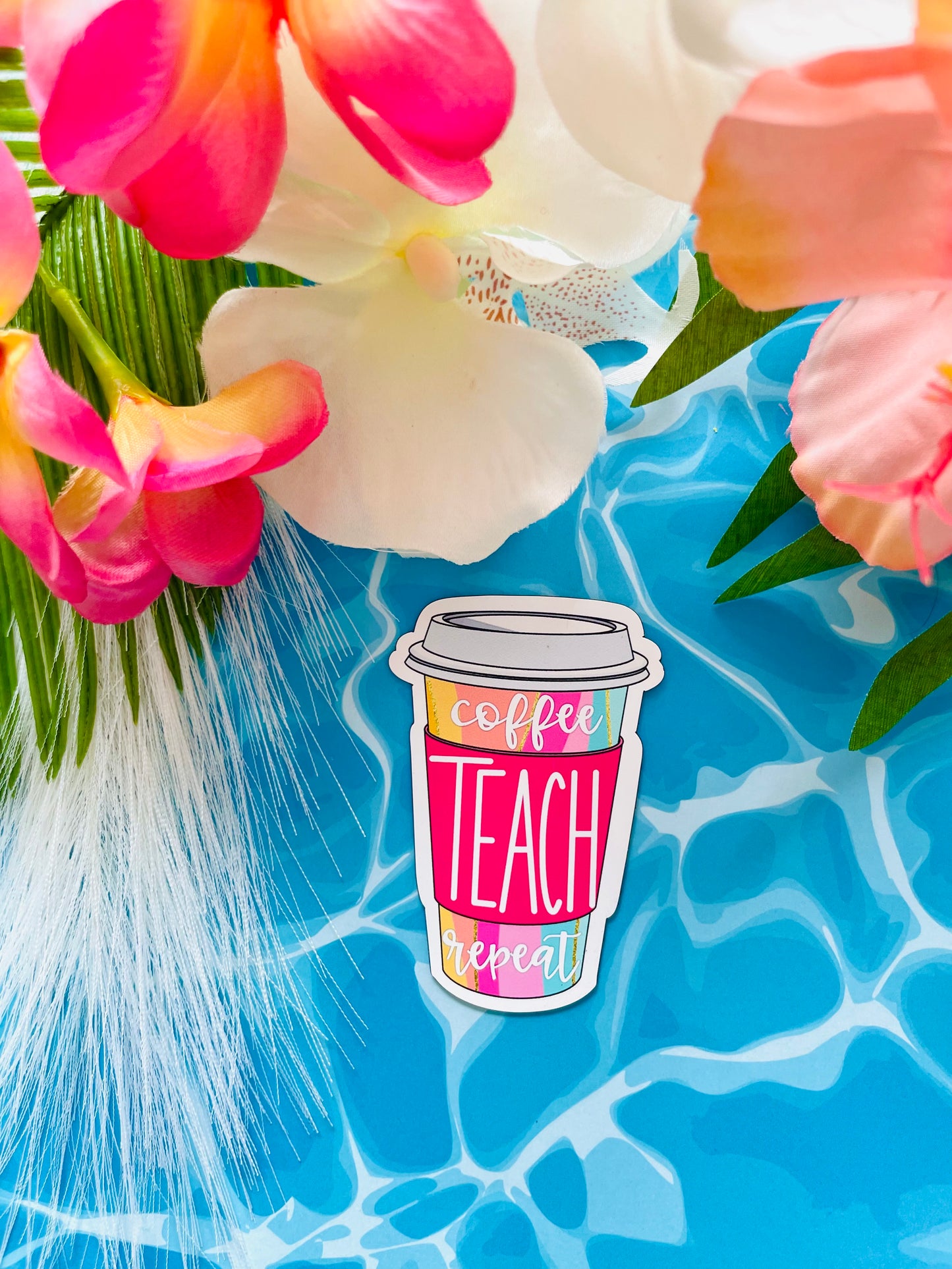 Coffee Teach Repeat Cup MAGNET