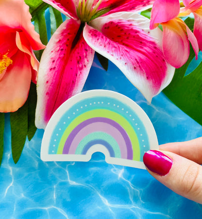 Blue Hawaiian Punch Rainbow MATTE Finish Sticker