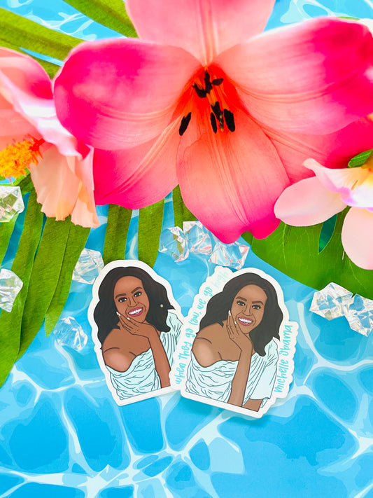 Michelle Obama INSPIRED MATTE Finish Sticker (2 Versions)