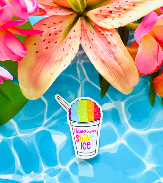 Hawaiian Shave Ice MATTE Finish Sticker