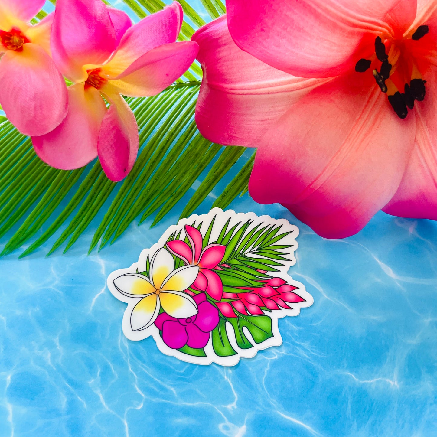 Tropical Bouquet MATTE Finish Sticker