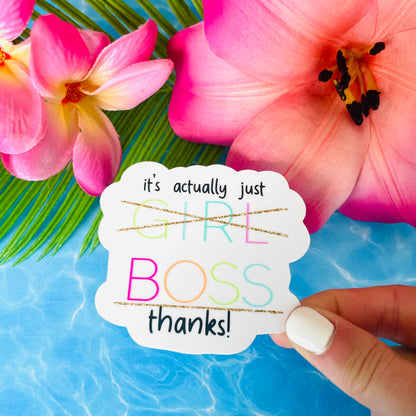 Just BOSS Thanks MATTE Finish Sticker