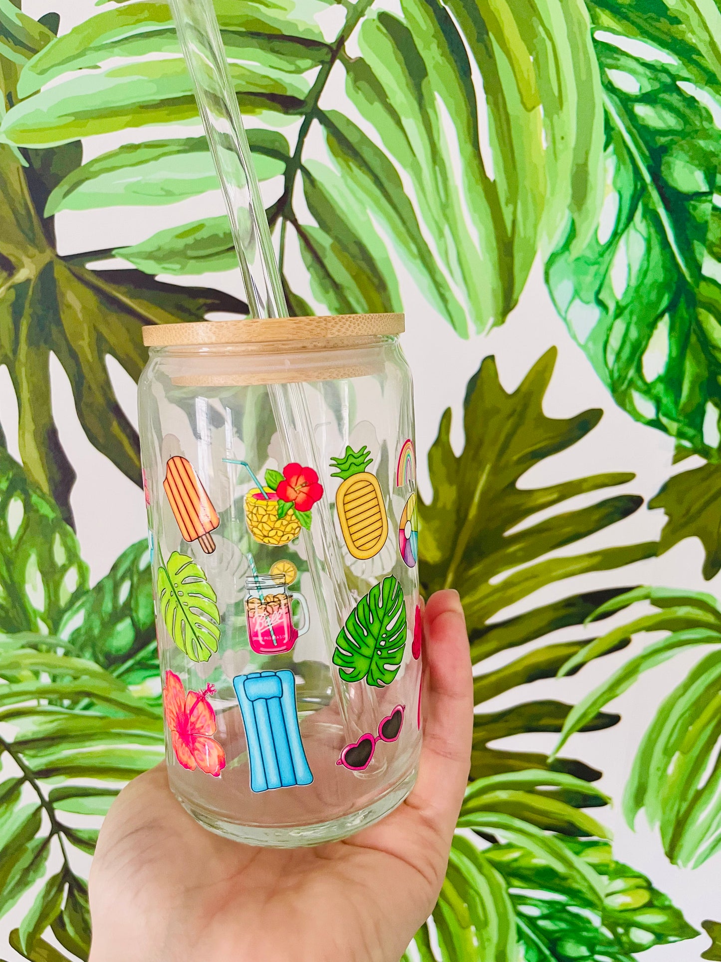 Summer Vibes Glass Can