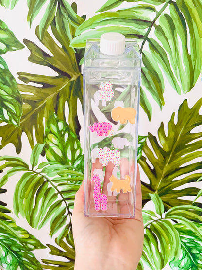 Frosted Animal Milk n' Cookies Carton Water Bottle