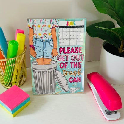 "Please Don't Lick the Desk" 2024-2025 Teacher Desk Calendar