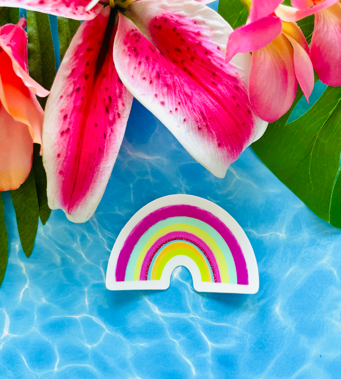 Tropical Punch Rainbow MATTE Finish Sticker