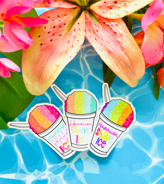 Hawaiian Shave Ice MATTE Finish Stickers (2 Versions - FINAL SALE)