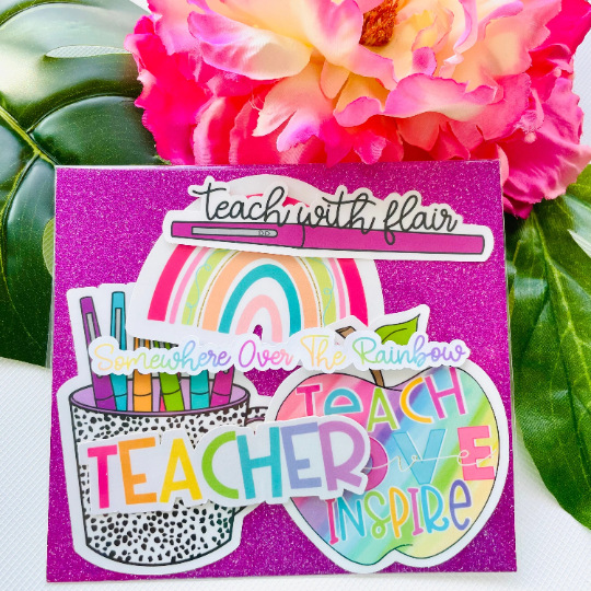 Somewhere Over the Rainbow Teacher Sticker Kit