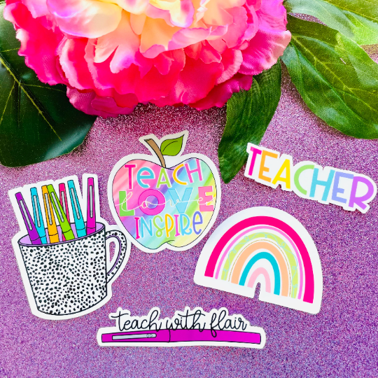 Somewhere Over the Rainbow Teacher Sticker Kit