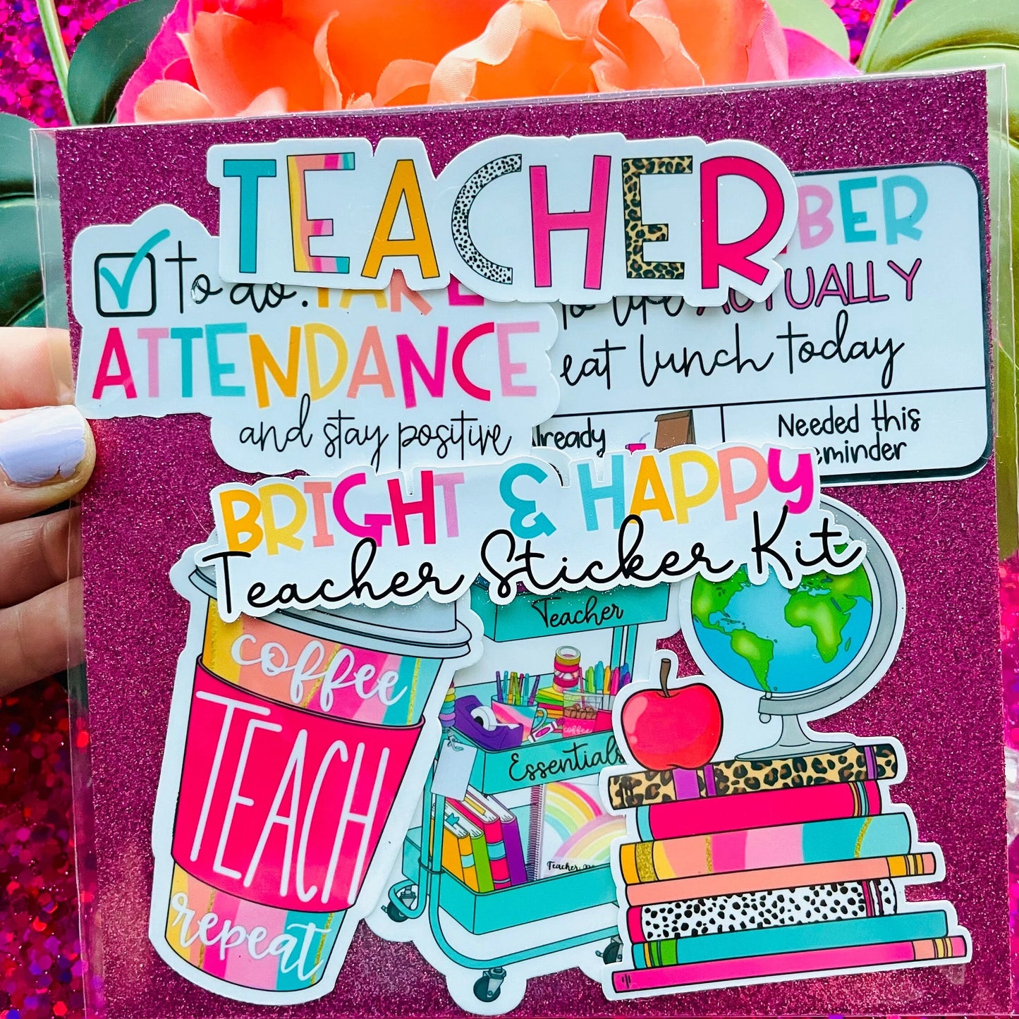 Bright & Happy Teacher Sticker Kit