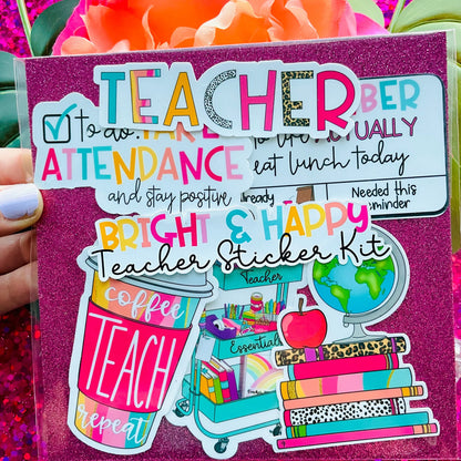 Bright & Happy Teacher Sticker Kit