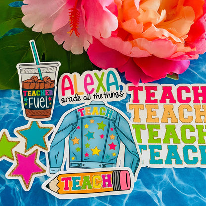 Back to School Varsity Teacher Sticker Kit