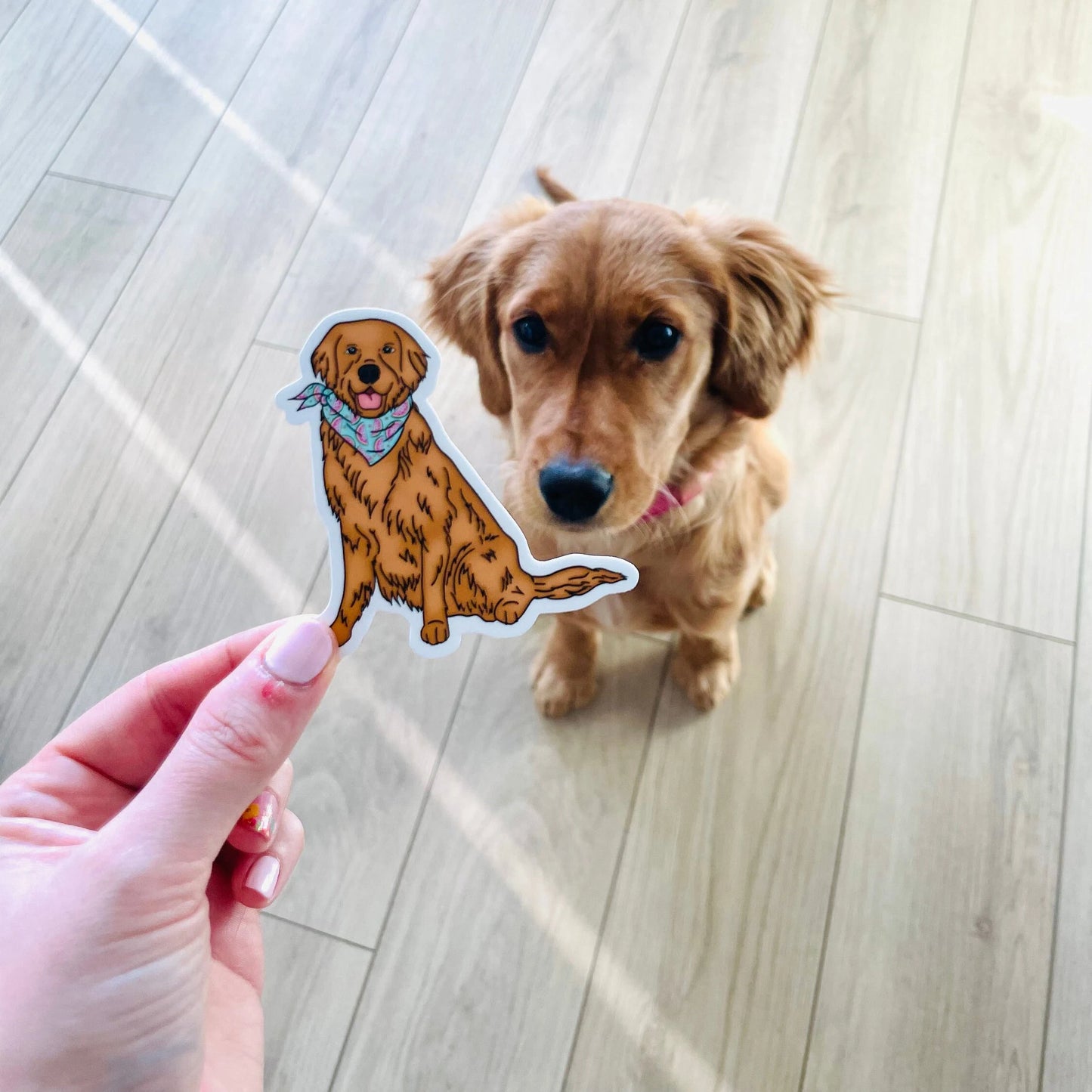 Copper Cone Golden Retriever MATTE Finish Sticker