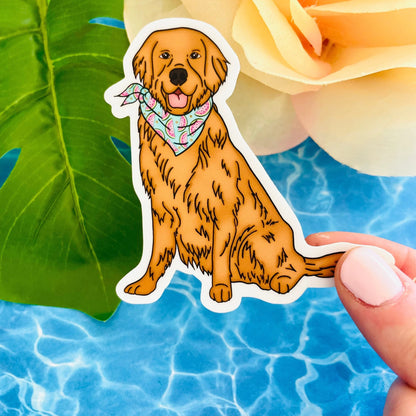 Copper Cone Golden Retriever MATTE Finish Sticker