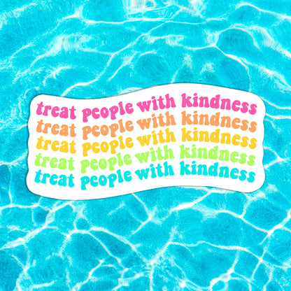 Treat People with Kindness CLEAR Backed Matte Finish Sticker