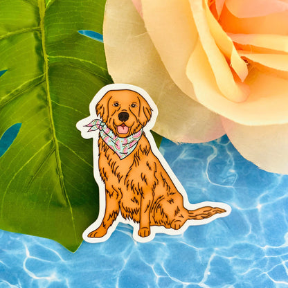 Copper Cone Golden Retriever MATTE Finish Sticker