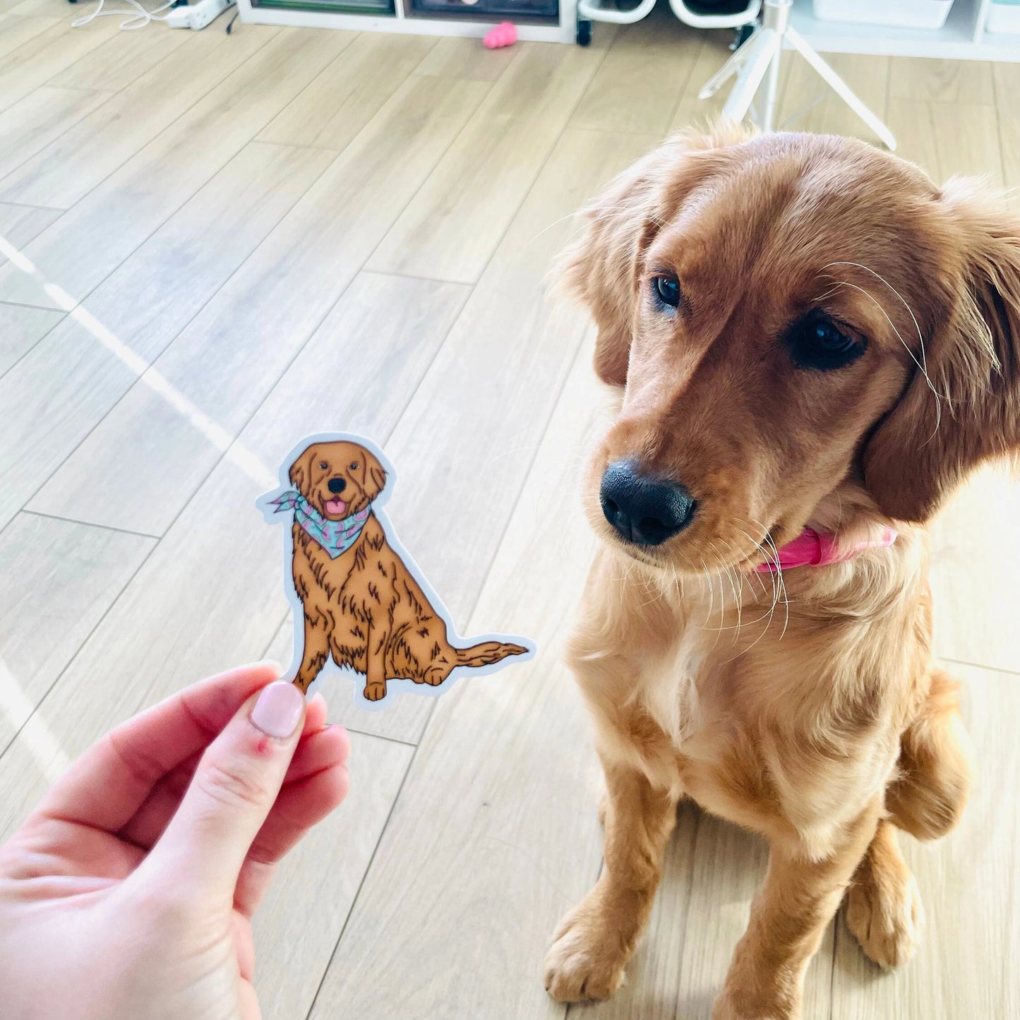 Copper Cone Golden Retriever MATTE Finish Sticker