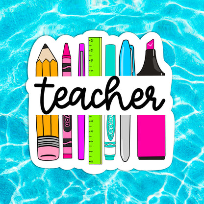 Teacher Supplies CLEAR Backed Matte Finish Sticker