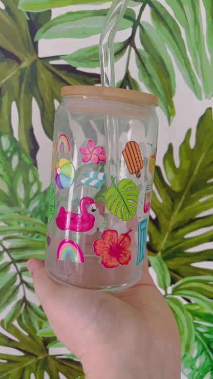 Summer Vibes Glass Can