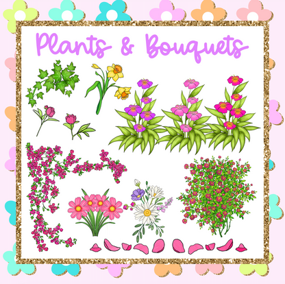 150 + Piece Spring Clipart Kit PLUS 29 Exclusive Wallpapers