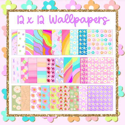 150 + Piece Spring Clipart Kit PLUS 29 Exclusive Wallpapers