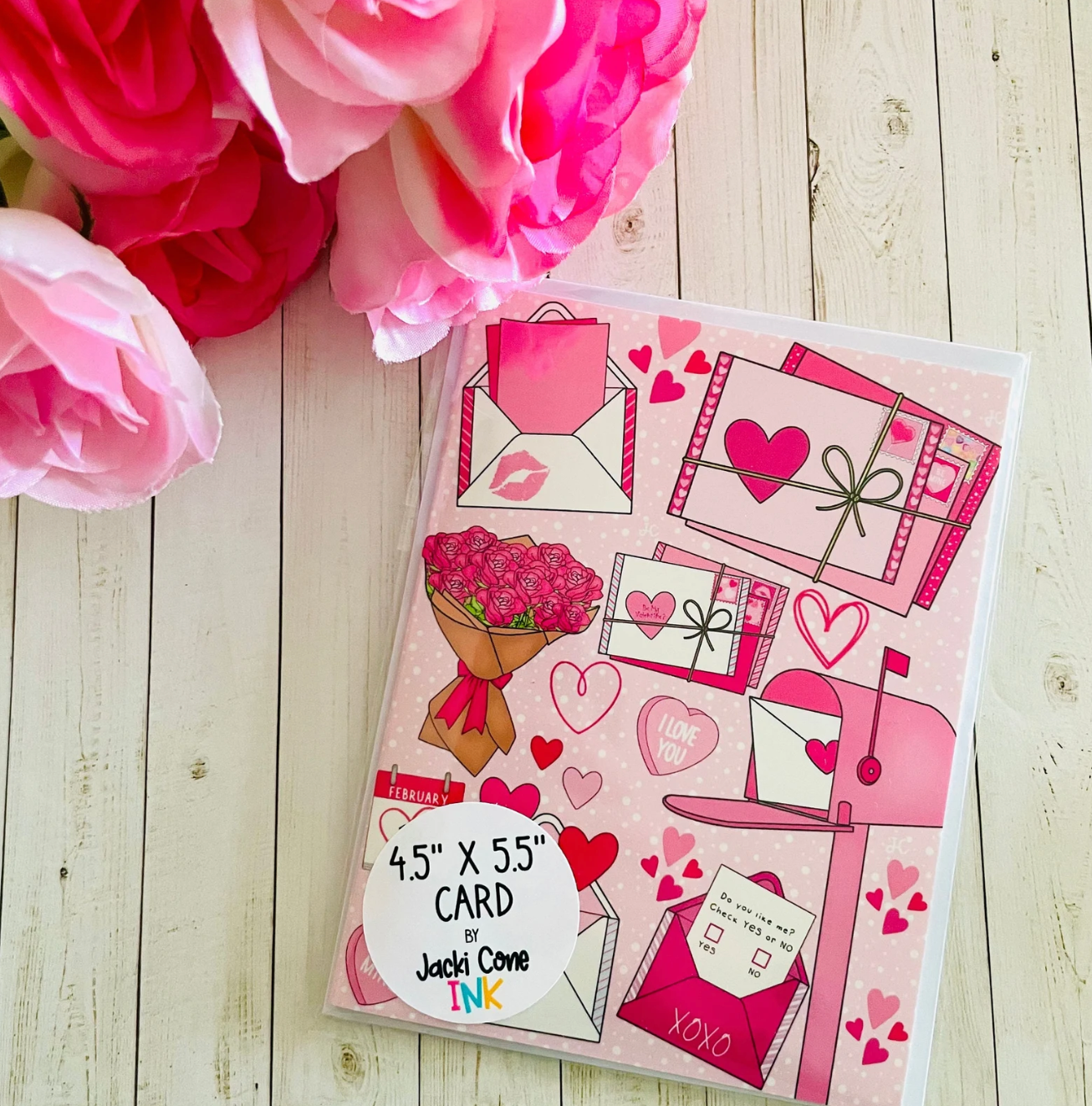 Bright & Valentine-y Signature Valentine GLOSSY Greeting Card