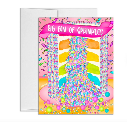 Big Fan of Sprinkles GLOSSY Birthday Card