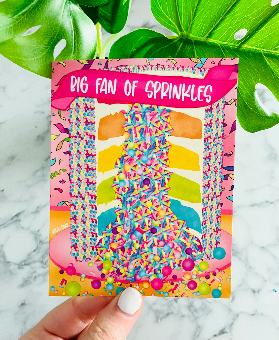 Big Fan of Sprinkles GLOSSY Birthday Card