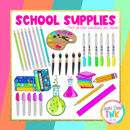 350+ Piece Teacher & School Themed CLIPART Kit