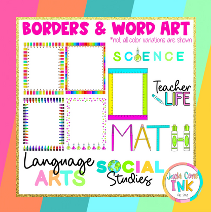 350+ Piece Teacher & School Themed CLIPART Kit