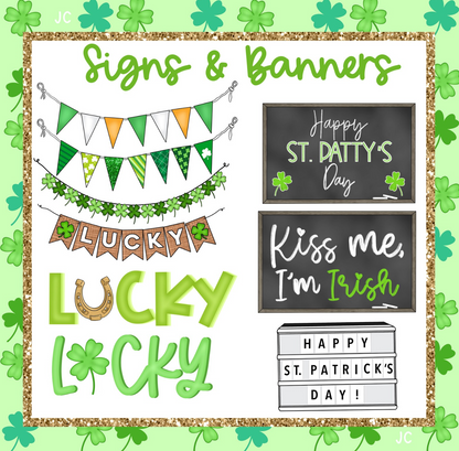 40 + Piece St. Patrick's Day Clipart Kit PLUS 6 Wallpapers