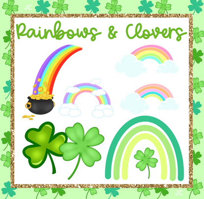 40 + Piece St. Patrick's Day Clipart Kit PLUS 6 Wallpapers